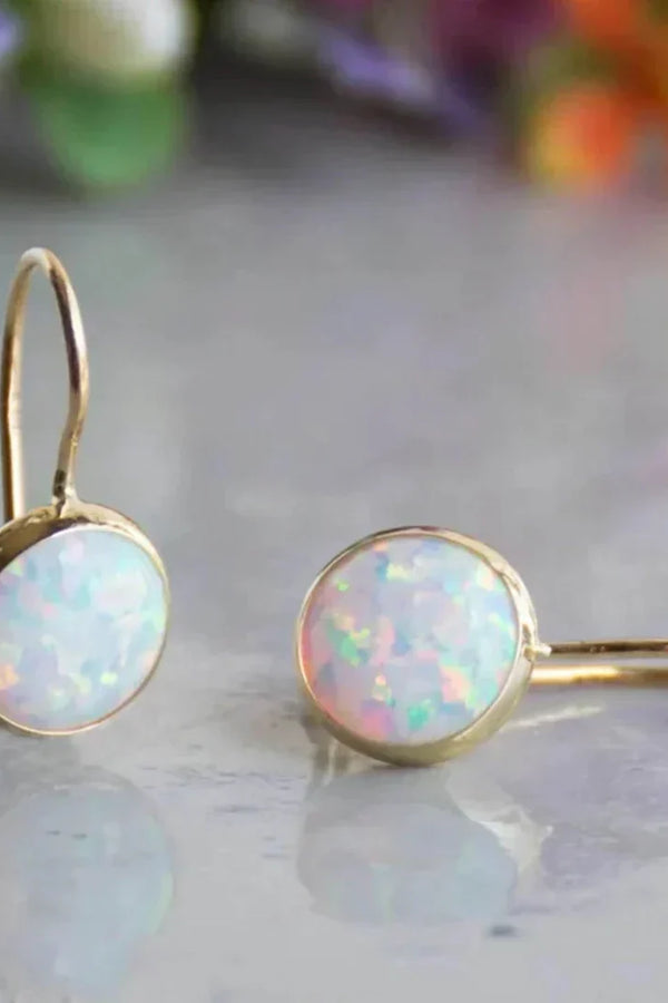 Náušnice s antickým opálovým leskem | Zlato