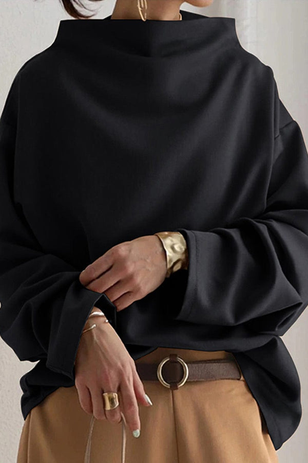 Wanda | Měkký pletený top s vysokým límcem