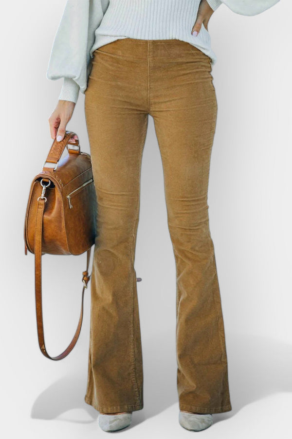 Kalhoty s vysokým pasem a širokými nohavicemi