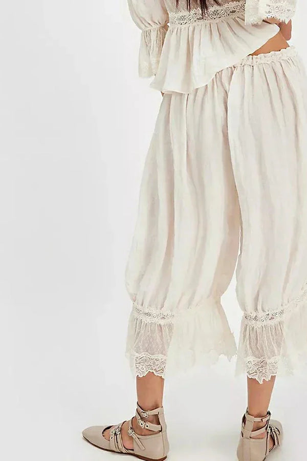 Boho krajkové kalhoty
