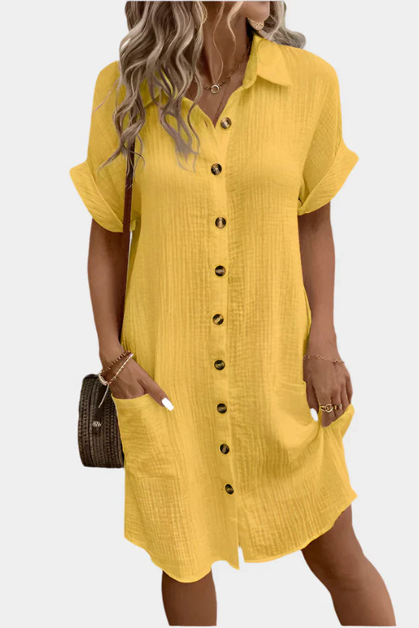 Dámské šaty z bavlny a lnu