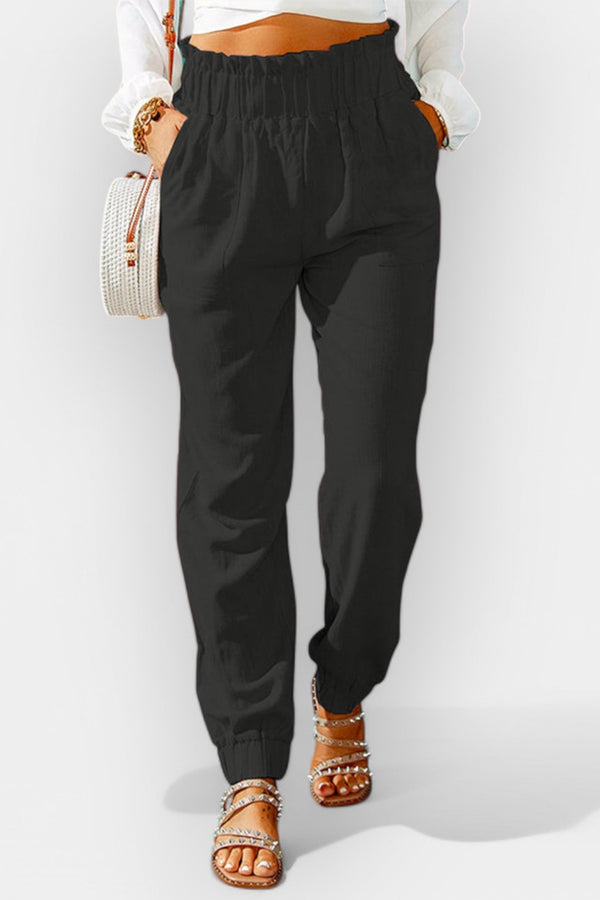 Dámské kalhoty s vysokým pasem