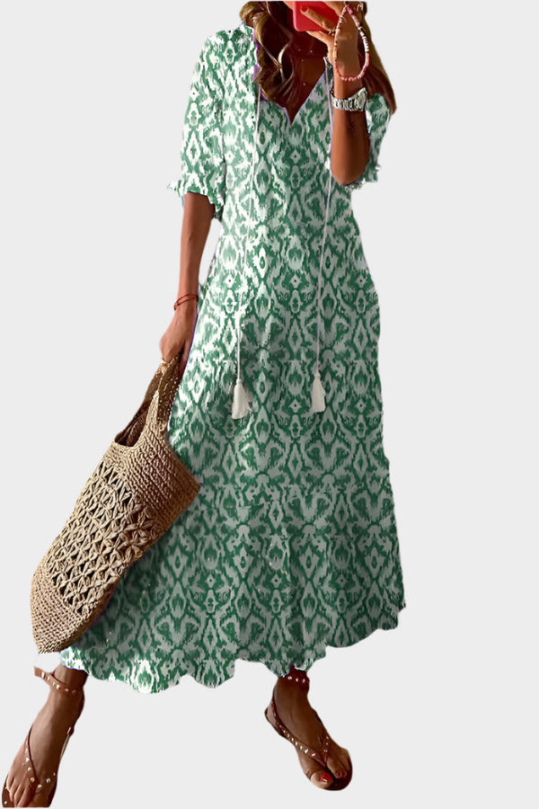 Vintage šaty s výstřihem do V