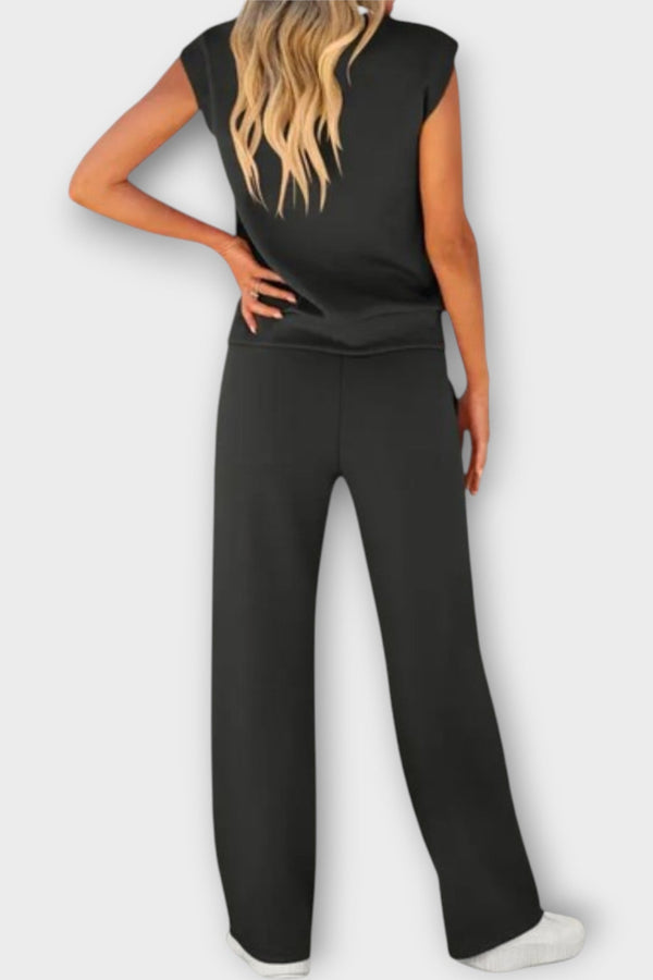 Set bezrukávové halenky a kalhot se stahovací šňůrkou