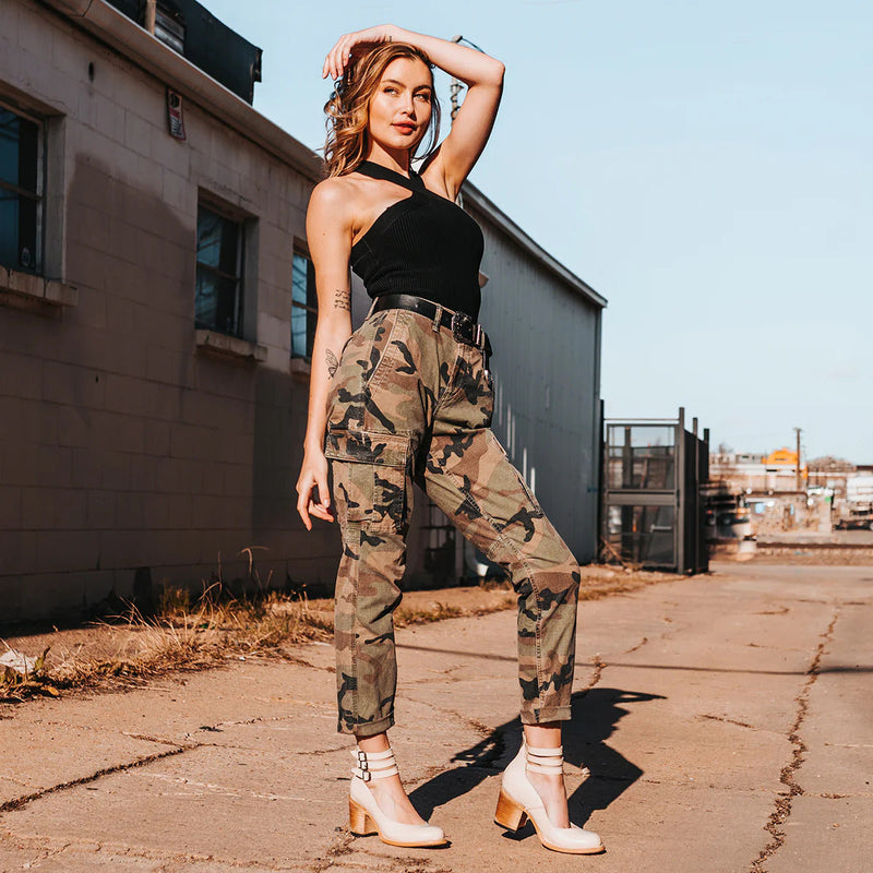 Ever – Dámské kulaté špičaté boty na robustním podpatku