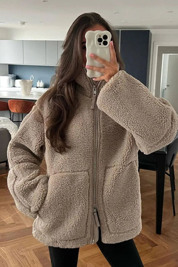 Penelope - Pohodlná Teddy prošívaná bunda