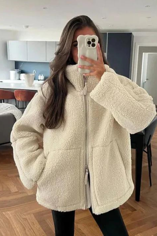 Penelope - Pohodlná Teddy prošívaná bunda