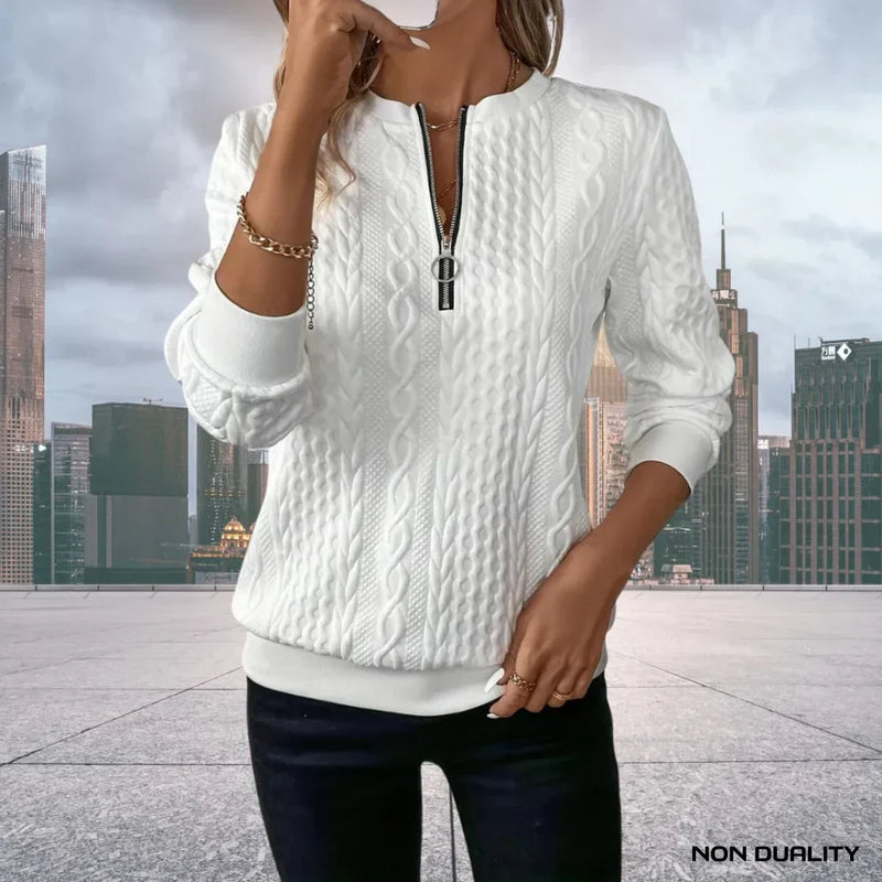 Svetr na zip s tématem neduality