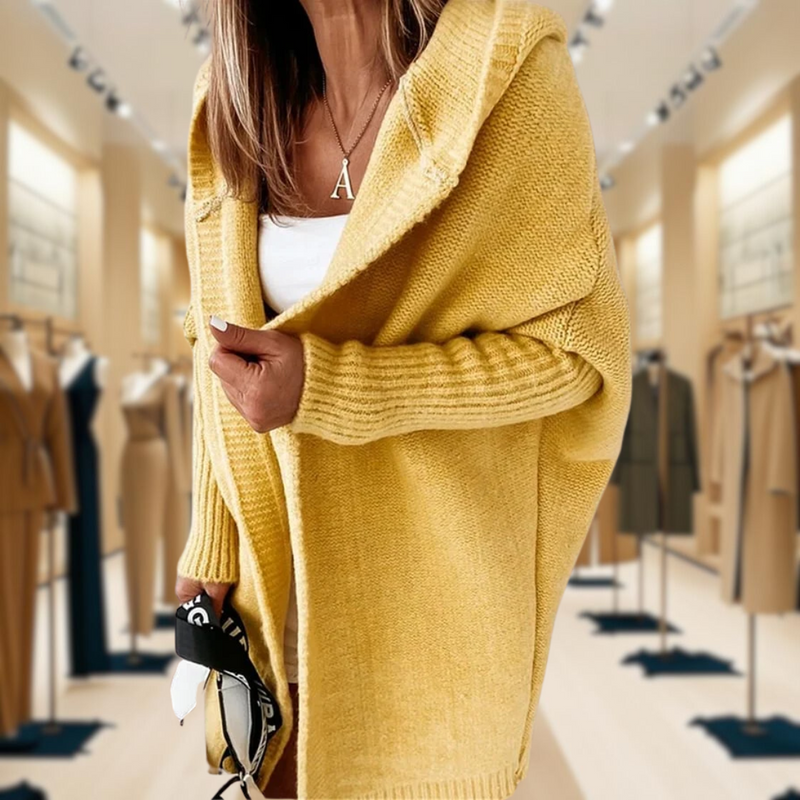 Destiny - Pohodlný nadměrný kardigan s kapucí