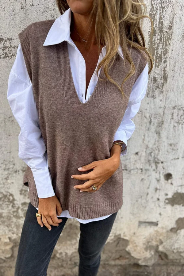 Rianna | Pletená vesta svetr