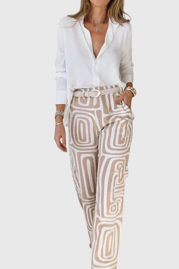 Emilia™ | Stylové kalhoty + zdarma halenka a pásek