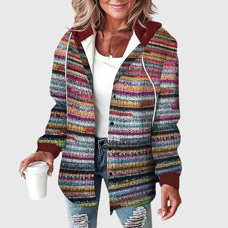 Martina™ | Dámská bunda s knoflíkovou légou z síťoviny