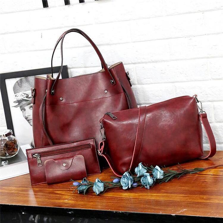 LUISE™ | 4 Sada vintage tašek vyrobených z eko-kůže