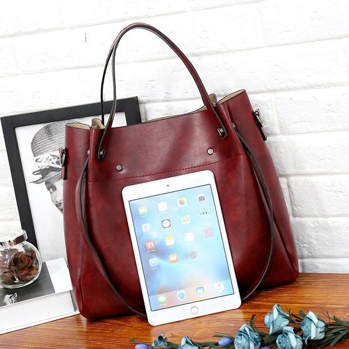 LUISE™ | 4 Sada vintage tašek vyrobených z eko-kůže
