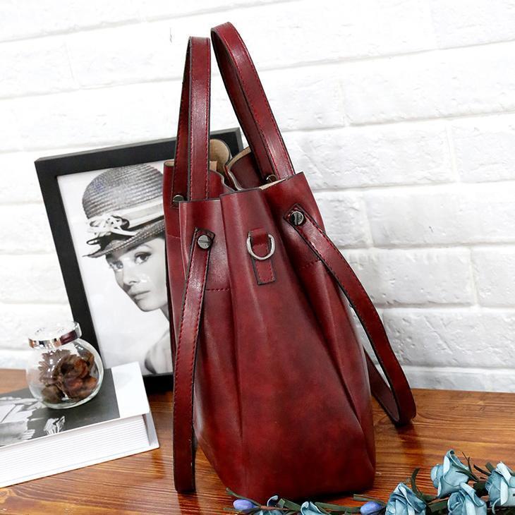 LUISE™ | 4 Sada vintage tašek vyrobených z eko-kůže