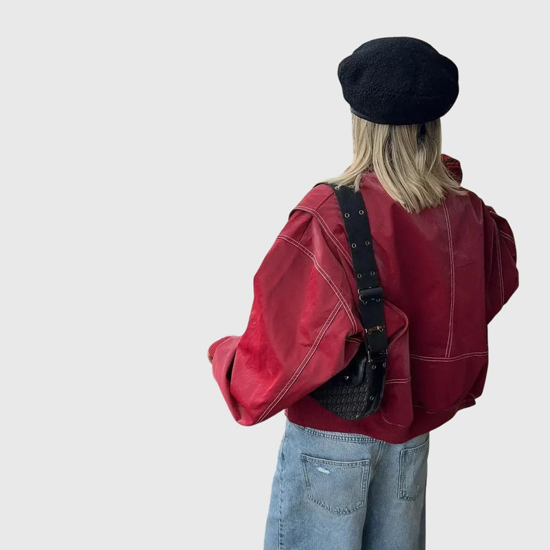 Faye™ - Nadměrná kožená bunda
