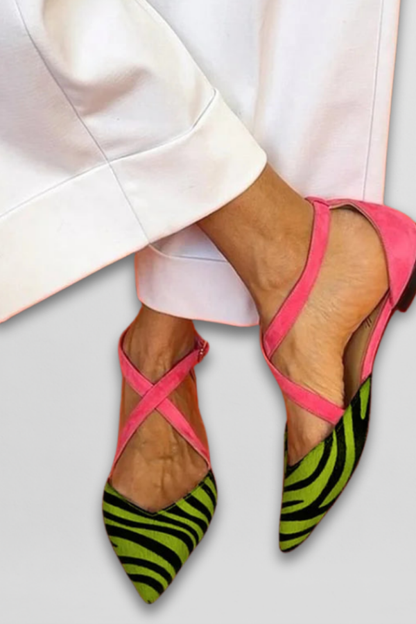 Baletní baleríny se stylovými pásky