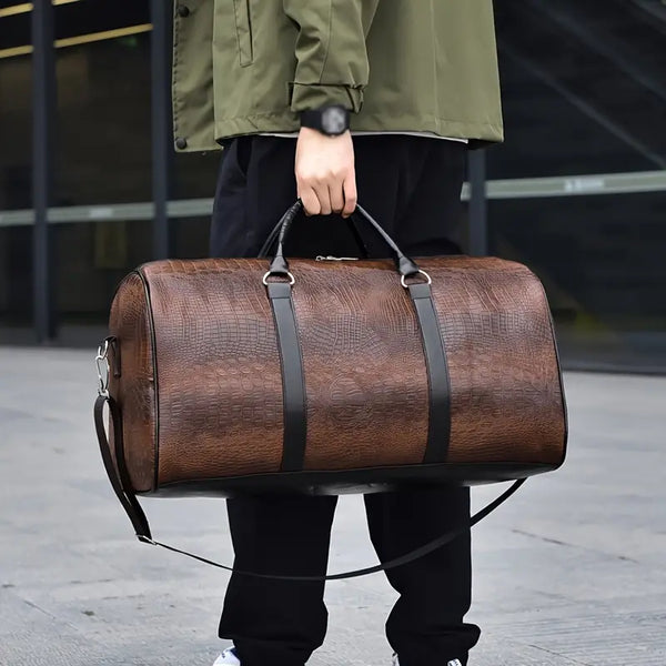 Lucas™ - Vintage vzor krokodýlí kůže cestovní taška