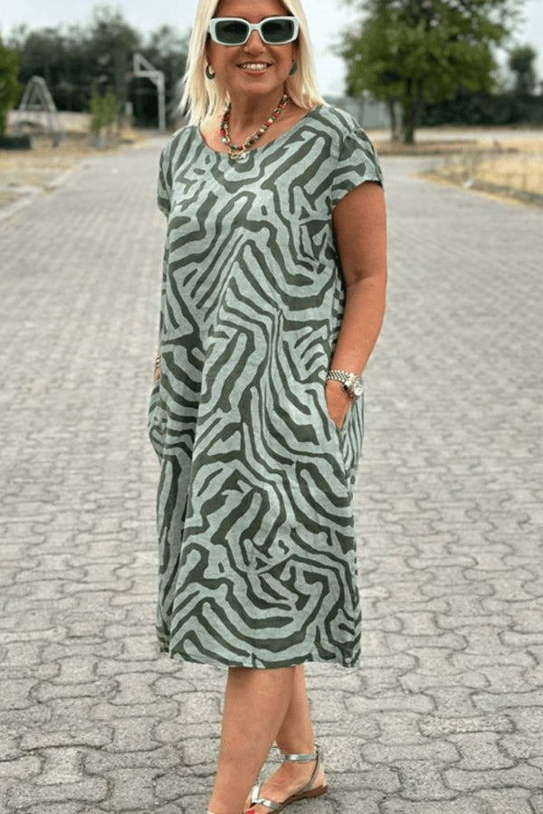 Despoina | Letní šaty s kulatým výstřihem a krásným designem