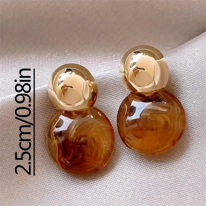 Náušnice Aurélie Amber Drop | Zlato