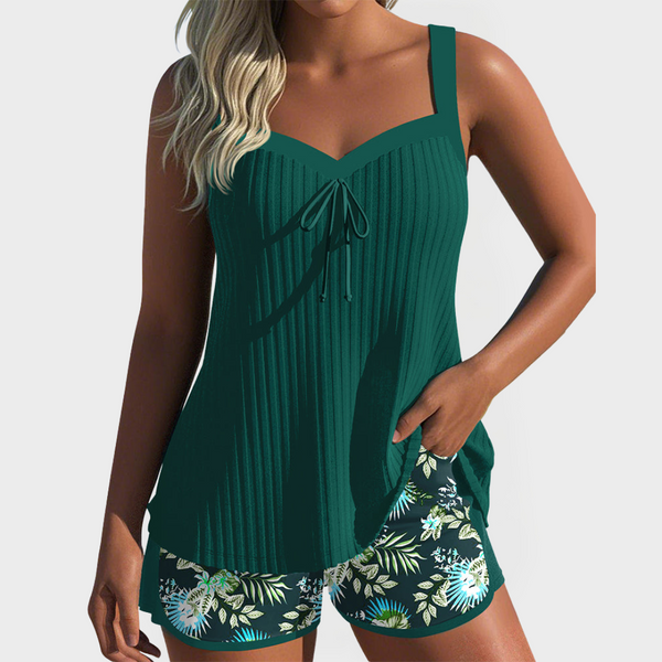 Tankini set s květinovými vzory
