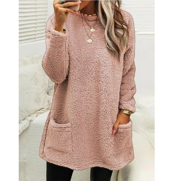 Lucy - Fleece mikina dlouhý svetr