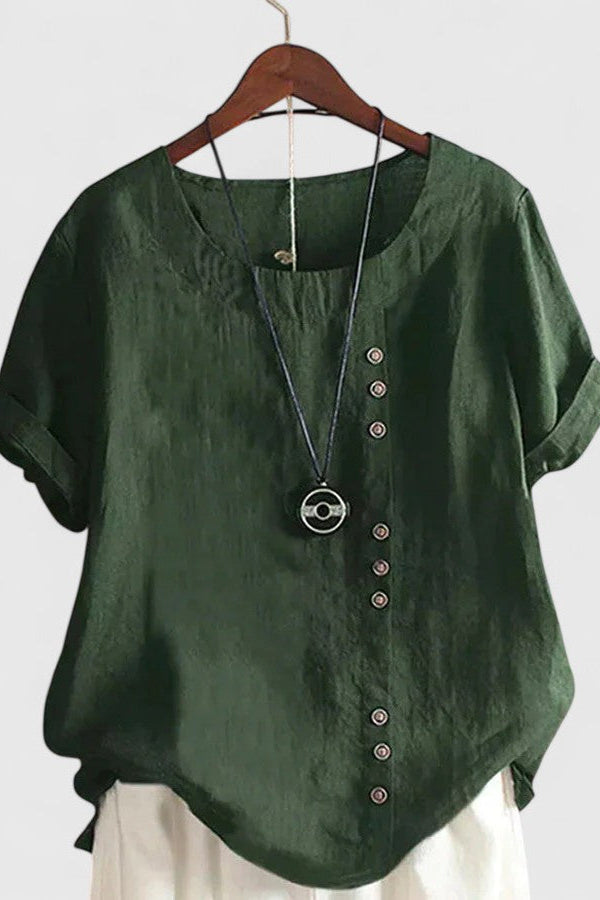 Elisavie | Pohodlná halenka s krátkým rukávem