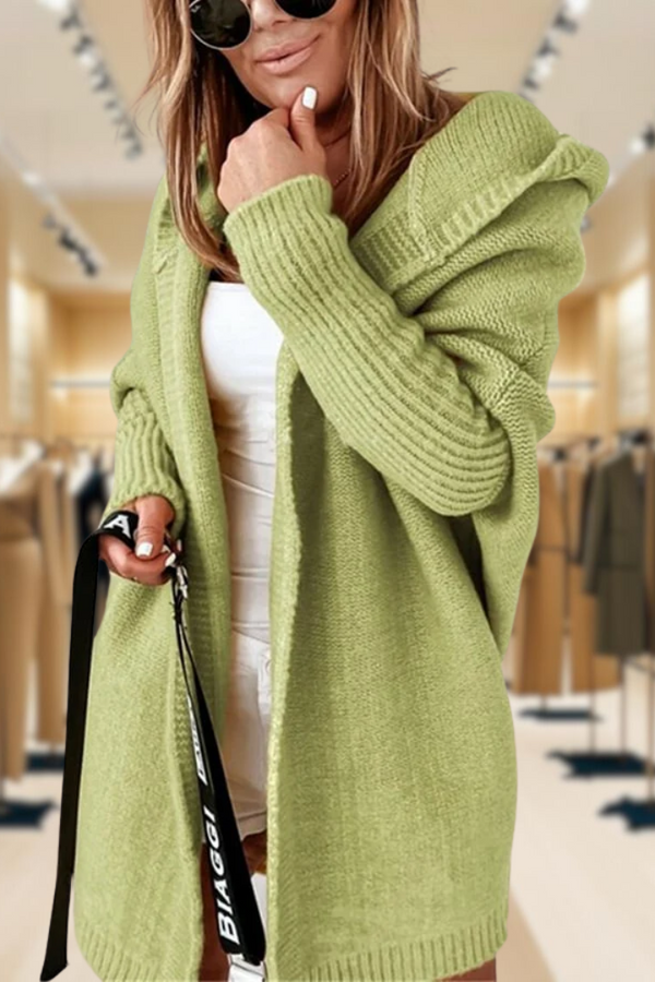 Destiny - Pohodlný nadměrný kardigan s kapucí