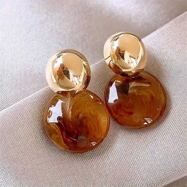 Náušnice Aurélie Amber Drop | Zlato