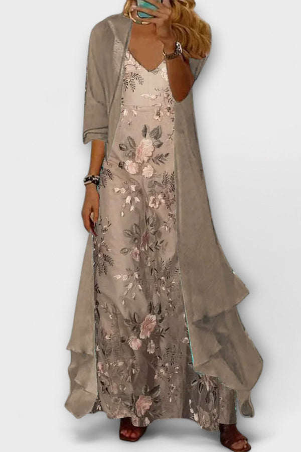 Bryleigh | Elegantní maxi šaty dvoudílná souprava