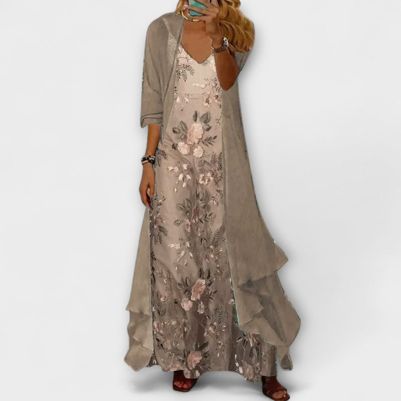 Bryleigh | Elegantní maxi šaty dvoudílná souprava