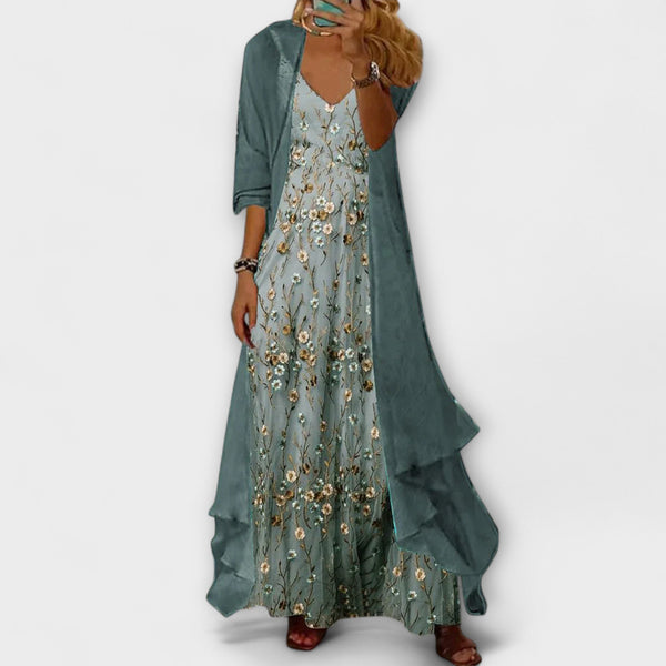 Bryleigh | Elegantní maxi šaty dvoudílná souprava