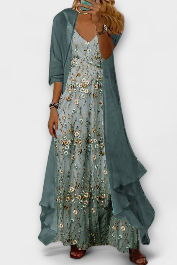 Bryleigh | Elegantní maxi šaty dvoudílná souprava