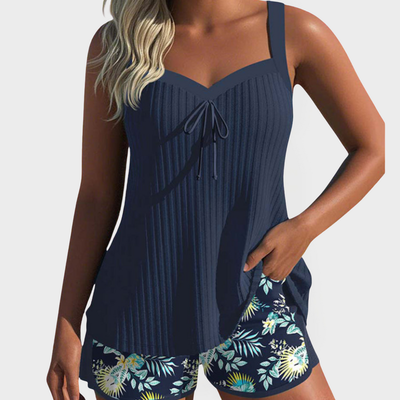 Tankini set s květinovými vzory