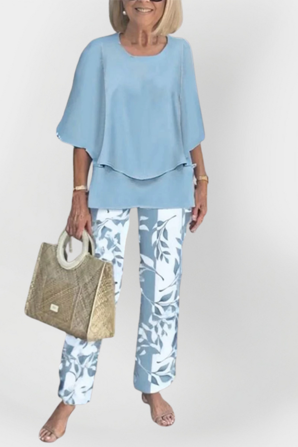 Stylová sada s pohodlným topem a kalhotami