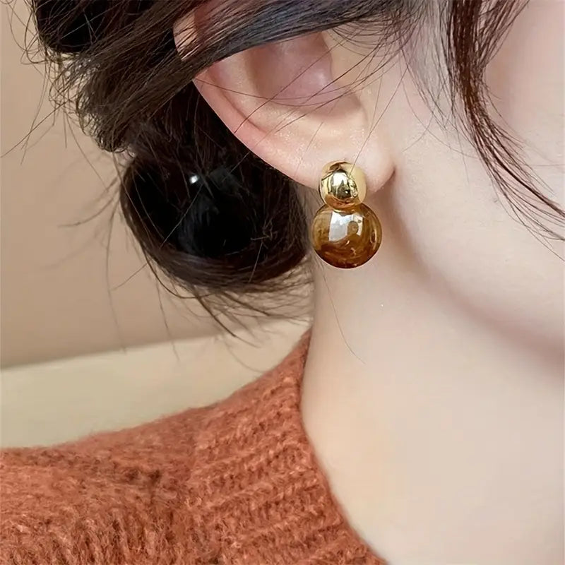 Náušnice Aurélie Amber Drop | Zlato