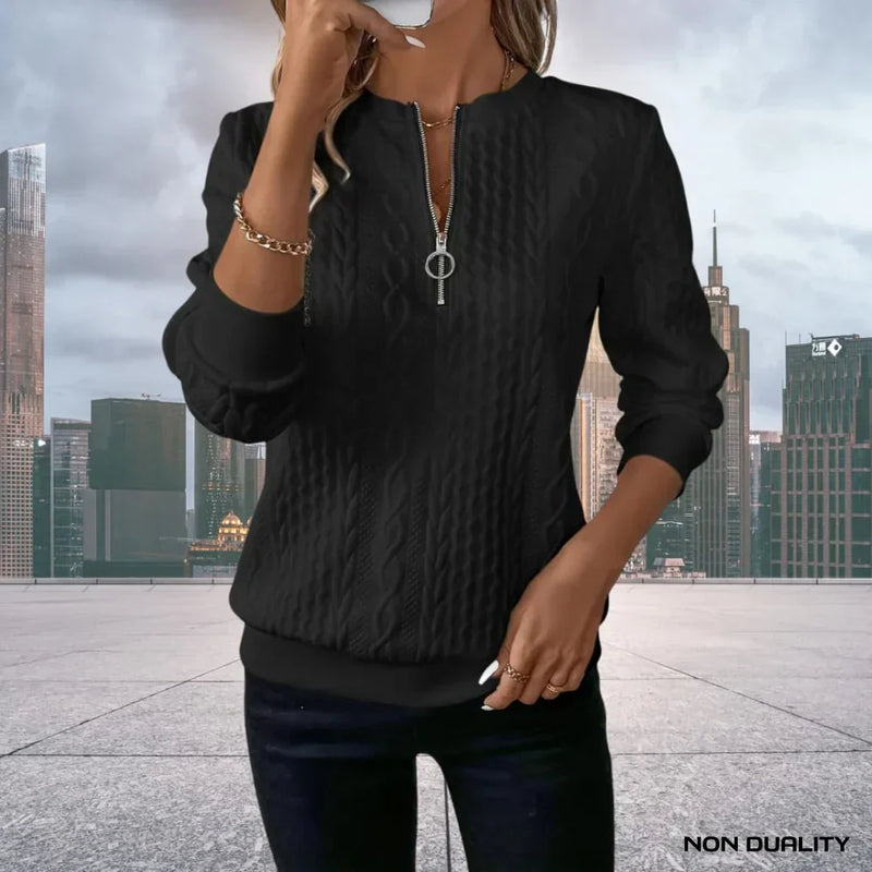 Svetr na zip s tématem neduality