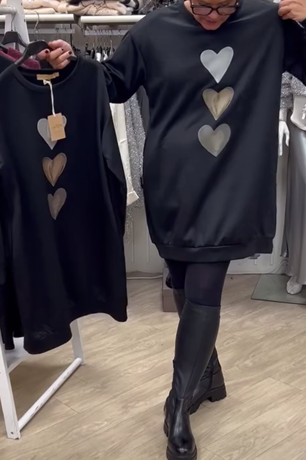 Flossy | Mikina s dlouhým rukávem s potiskem srdce