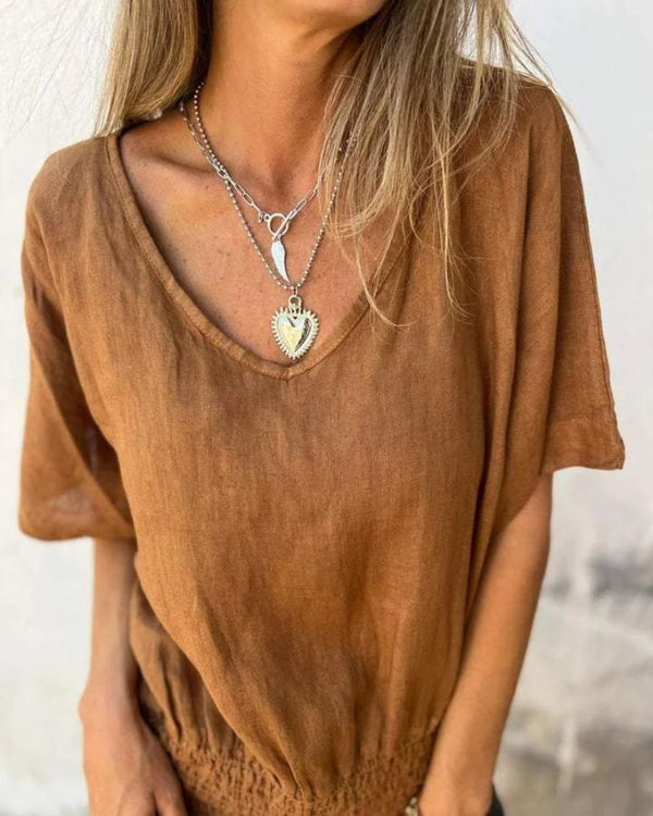 LENNOX – TRIČKO S ÚZKÝM VÝSTŘIHEM DO V NECK