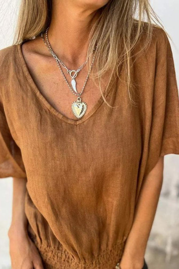 LENNOX – TRIČKO S ÚZKÝM VÝSTŘIHEM DO V NECK