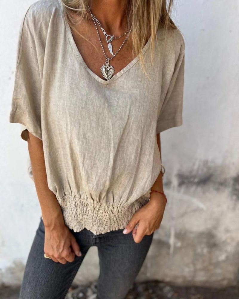LENNOX – TRIČKO S ÚZKÝM VÝSTŘIHEM DO V NECK