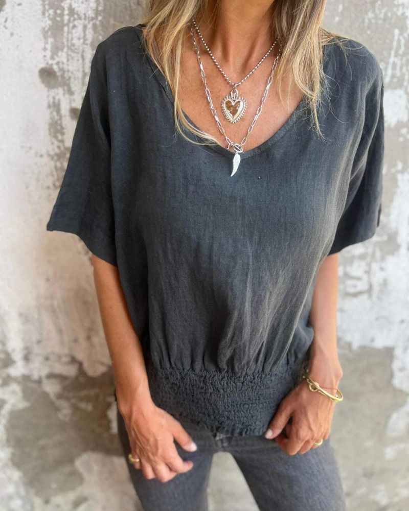 LENNOX – TRIČKO S ÚZKÝM VÝSTŘIHEM DO V NECK