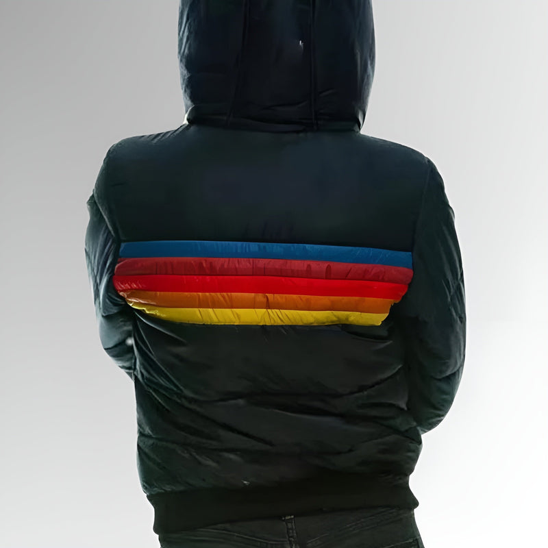 Marietta | Bunda na zip s duhovými pruhy