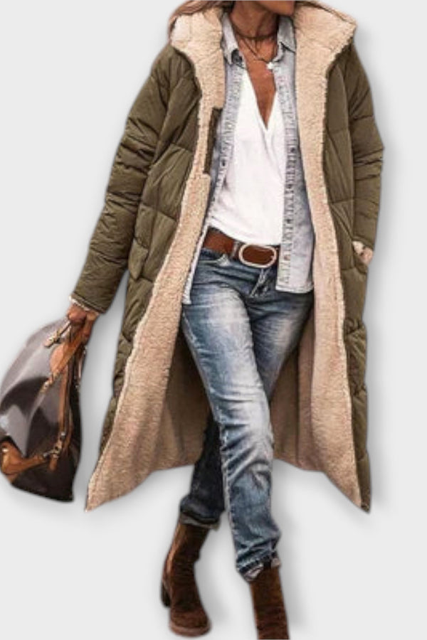 Kora - Pohodlný kabát s kožešinovou podšívkou