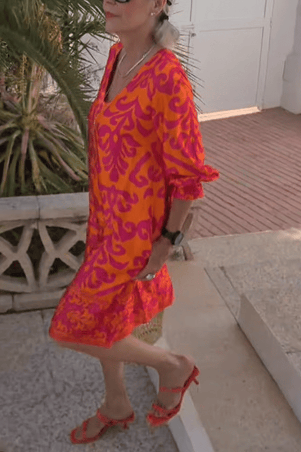 Luna - Elegantní květinové šaty