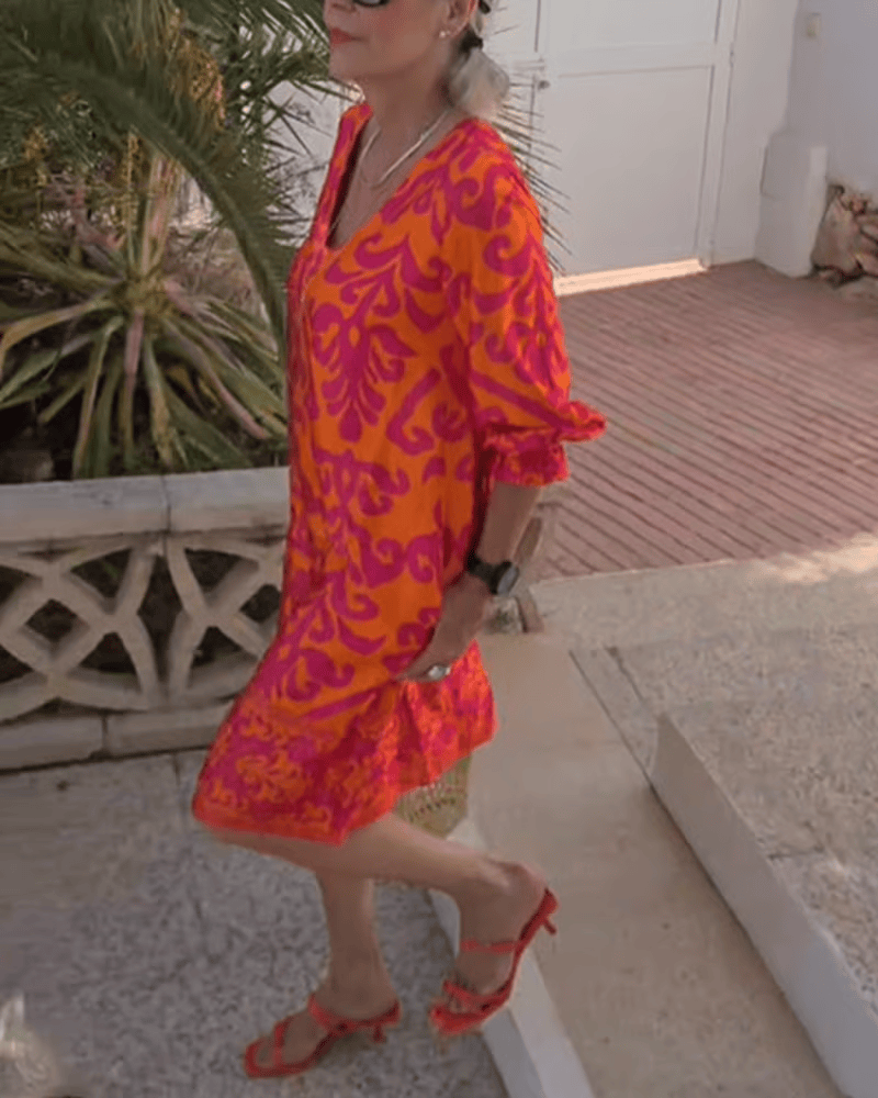 Luna - Elegantní květinové šaty