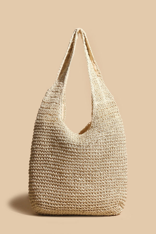 Valeria - Stylová slaměná pletená ratanová kabelka přes rameno