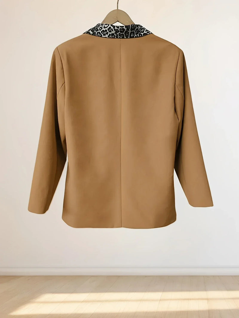 Peyton™ - Elegantní kabát s leopardím vzorem na límci