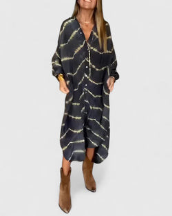 Amelie™ | Elegantní boho pruhované maxi šaty