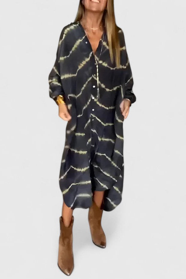 Amelie™ | Elegantní boho pruhované maxi šaty